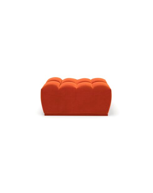 Jody Velours ORANGE modularer Fußhocker - 85x105x44