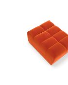 Jody Velours ORANGE modulaire voetenbank - 85x105x44