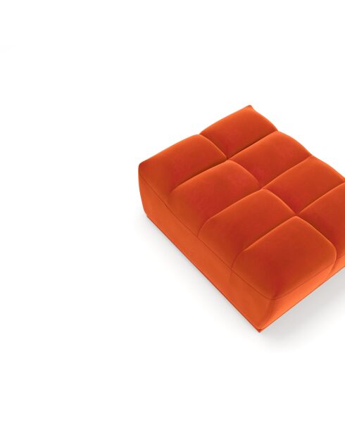 Jody Velours ORANGE modularer Fußhocker - 85x105x44