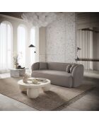 EMY 2-Sitzer-Sofa aus taupefarbenem Webstoff - 185x88x77