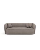 EMY 2-Sitzer-Sofa aus taupefarbenem Webstoff - 185x88x77