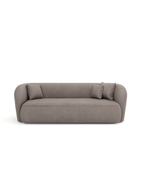 EMY 2-Sitzer-Sofa aus taupefarbenem Webstoff - 185x88x77