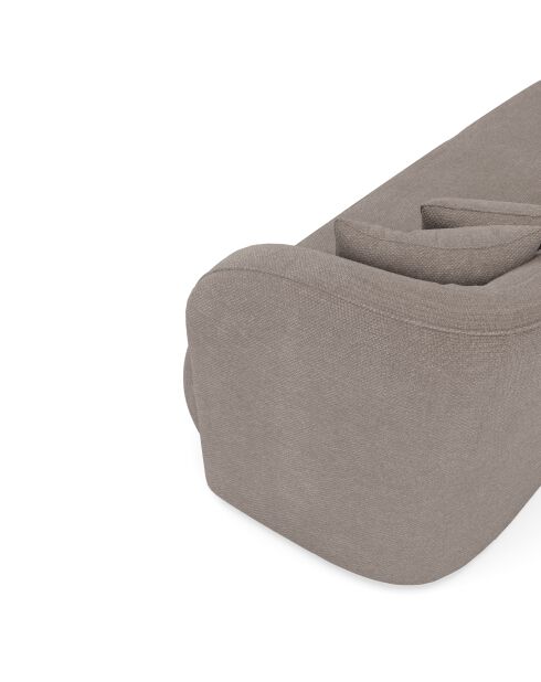 EMY 2-Sitzer-Sofa aus taupefarbenem Webstoff - 185x88x77