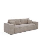 Express converteerbare slaapbank 160 cm RUBY taupe fluweel - 236x100x80