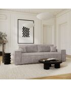 Express converteerbare slaapbank 160 cm RUBY taupe fluweel - 236x100x80