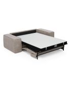 Express converteerbare slaapbank 160 cm RUBY taupe fluweel - 236x100x80