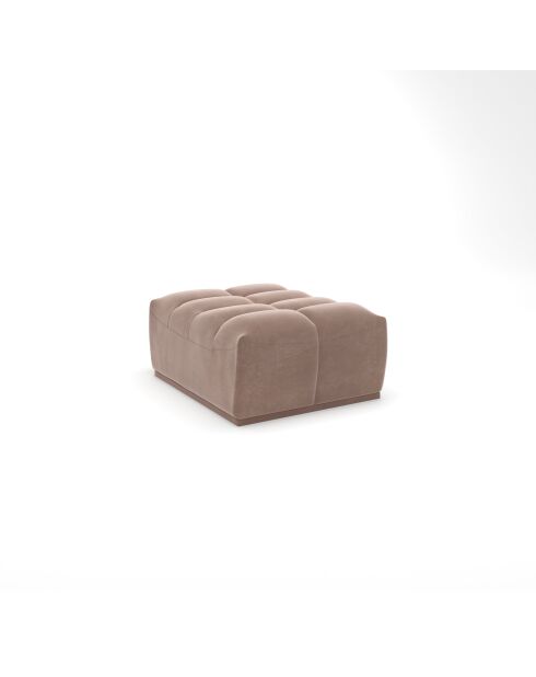 Jody Modularer Hocker Velours Taupebeige - 85x105x44