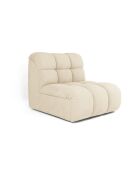 Fauteuil pivotant NELLY Velours côtelé Blanc cassé - 81x98x77