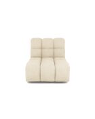 Fauteuil pivotant NELLY Velours côtelé Blanc cassé - 81x98x77