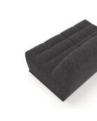 Jody Modulares 4-Sitzer-Sofa Anthrazitgrauer lockiger Stoff - 205x112x80