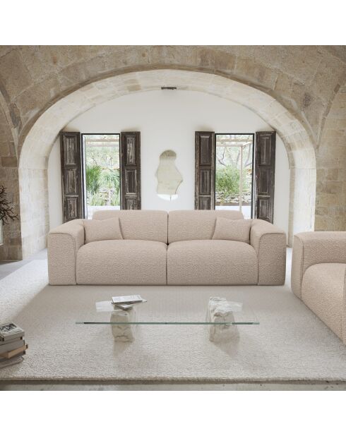 Express slaapbank Dunlopillo 160 cm matras NOVA 160 cm NOVA 160 cm NOVA Beige badstof - 234x95x73