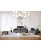 Mikael 2-Sitzer-Sofa aus grauem, gewebtem Stoff - 149x84x80
