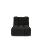 Fauteuil pivotant NELLY Velours chenillé Gris anthracite - 81x98x77