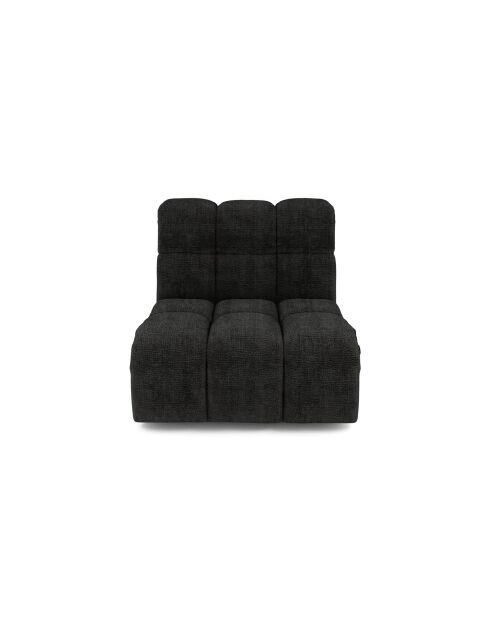 Fauteuil pivotant NELLY Velours chenillé Gris anthracite - 81x98x77