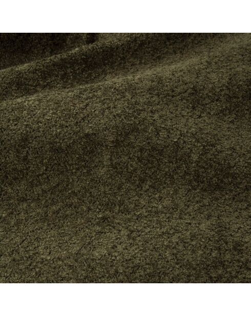 Sofá de esquina izquierda LIAM Tela Boucle verde oliva - 272x90x74