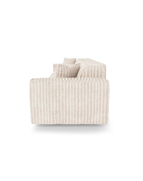 5-zitsbank met 2 sierkussens RUBEN XXL Cream Corduroy - 323x95x78