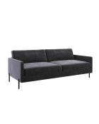 Justin 2-Sitzer-Sofa dunkeltaupegrau - 150x84x78