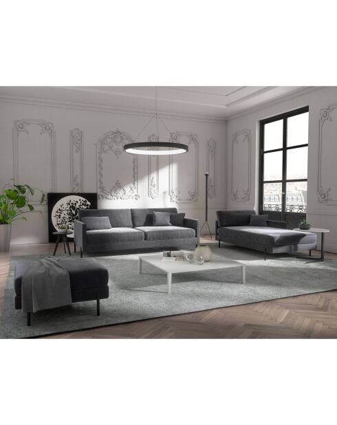 Justin 2-Sitzer-Sofa dunkeltaupegrau - 150x84x78