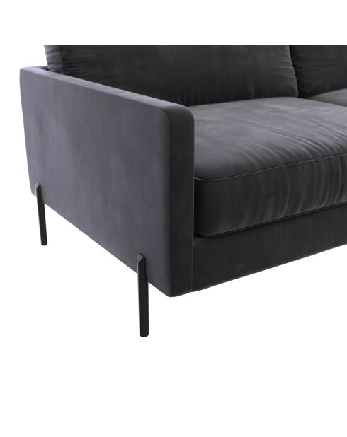 Justin 2-Sitzer-Sofa dunkeltaupegrau - 150x84x78