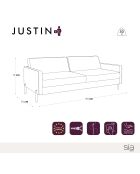 Justin 2-Sitzer-Sofa dunkeltaupegrau - 150x84x78