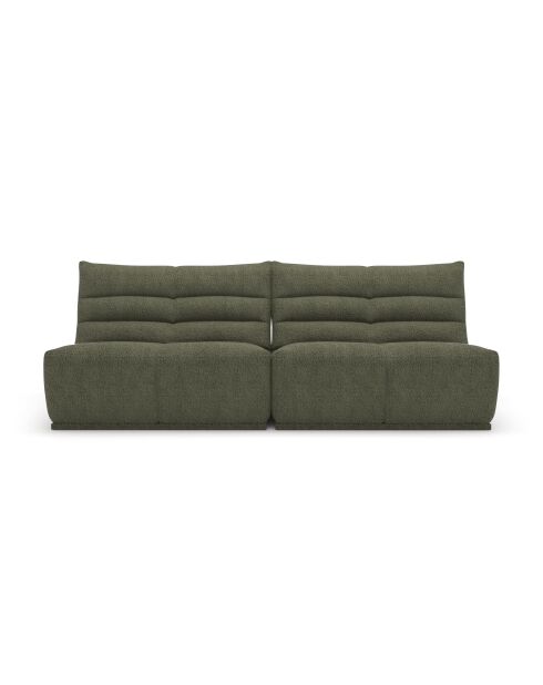 Jody Modulares 5-Sitzer-Sofa Olivgrüner Boucle-Stoff - 250x112x80