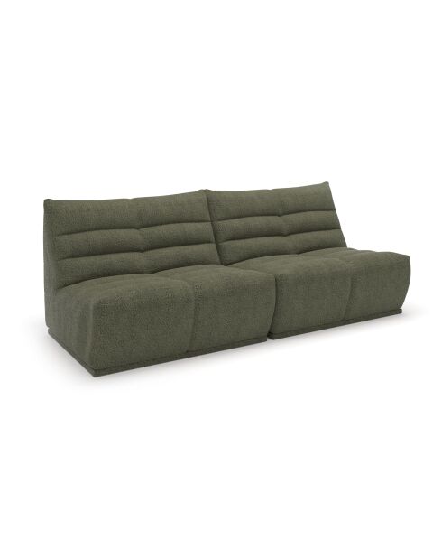 Jody Modulares 5-Sitzer-Sofa Olivgrüner Boucle-Stoff - 250x112x80