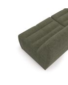 Jody Modulares 5-Sitzer-Sofa Olivgrüner Boucle-Stoff - 250x112x80