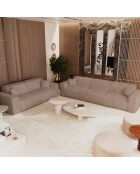 3-zitsbank met 2 sierkussens RUBEN Corduroy XXL Taupe - 232x95x78