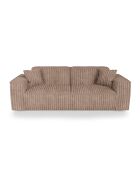 3-zitsbank met 2 sierkussens RUBEN Corduroy XXL Taupe - 232x95x78