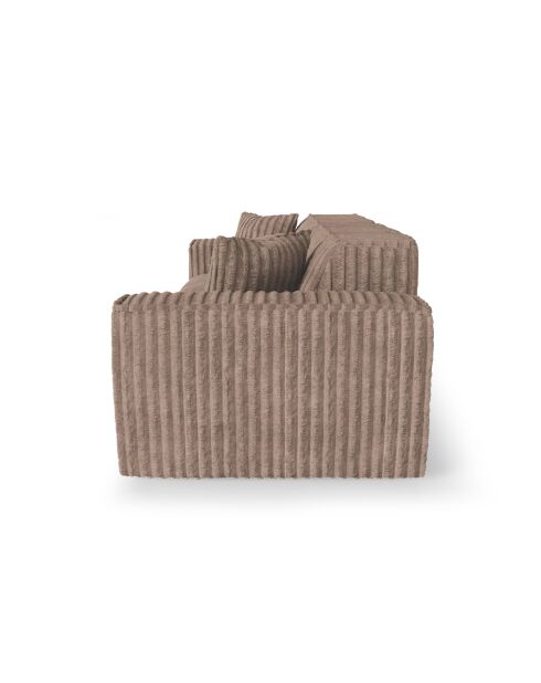 3-zitsbank met 2 sierkussens RUBEN Corduroy XXL Taupe - 232x95x78