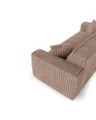3-zitsbank met 2 sierkussens RUBEN Corduroy XXL Taupe - 232x95x78