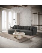 EMY linkes Ecksofa aus anthrazitgrauem Webstoff - 300x155x77