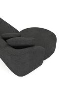 EMY linkes Ecksofa aus anthrazitgrauem Webstoff - 300x155x77