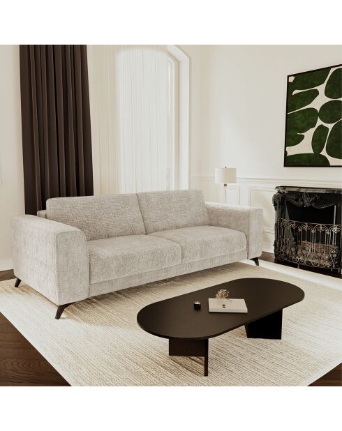 Express ausziehbare Sofamatratze 160 cm MILANO Velvet mit beigen Mustern — 230x105x75