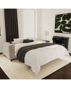 Materasso per divano trasformabile Express 160cm MILANO Velvet con motivi beige - 230x105x75