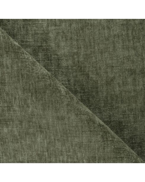 Sofá convertible gran angular izquierdo LIVA de terciopelo texturizado verde salvia - 283x180x73