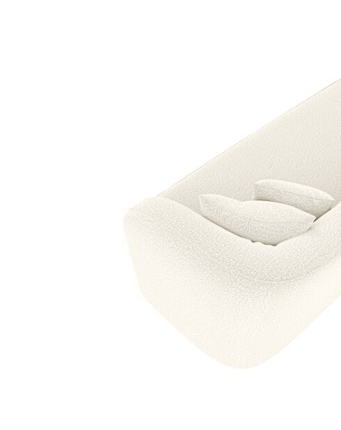 EMY 2-zitsbank Creme Boucle stof - 185x88x77