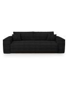 Express converteerbare slaapbank 160 cm RUBY corduroy XXL zwart - 236x100x80