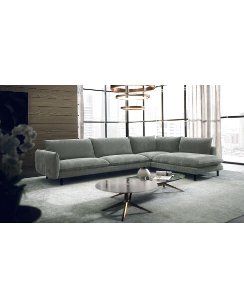 Isak hellgraues Weitwinkelsofa - 262x92x85