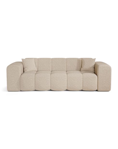 COVA 4-Sitzer-Sofa aus beigem Boucle-Stoff — 247x94x69,5
