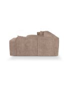 Sofá panorámico XXL con 2 cojines decorativos RUBEN XXL pana Taupe - 391x173x78