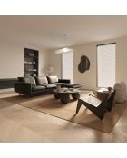 Divano ad angolo retto Isak in pelle nera - 235x92x85