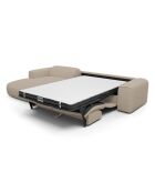 Sofá esquinero izquierdo convertible express Dunlopillo colchón 140 cm Tejido NOVA Boucle Beige - 299x165x73