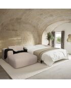 Sofá esquinero izquierdo convertible express Dunlopillo colchón 140 cm Tejido NOVA Boucle Beige - 299x165x73