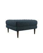 Pouf Jakob Tela tejida azul petróleo - 60x60x45