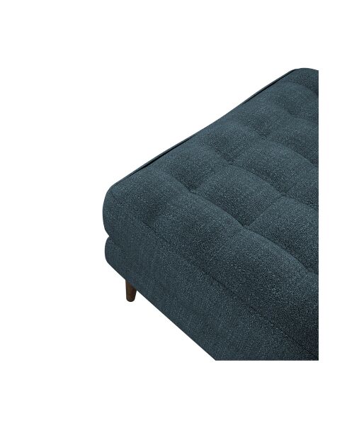 Pouf Jakob Tela tejida azul petróleo - 60x60x45