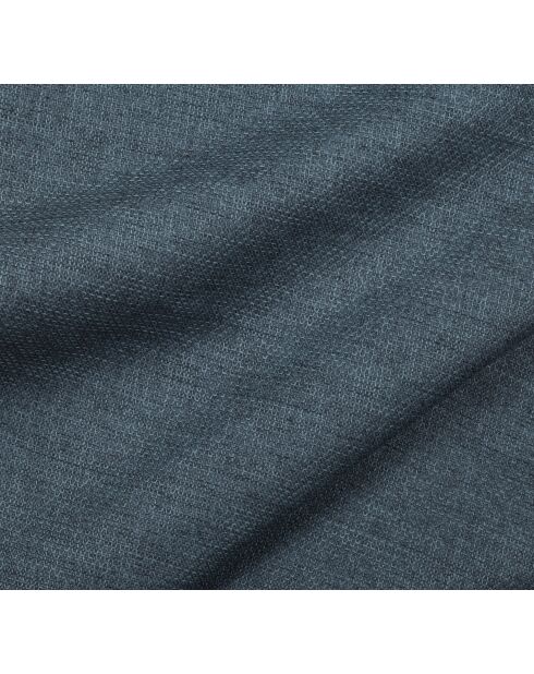 Pouf Jakob Tela tejida azul petróleo - 60x60x45