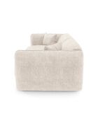 LIAM 4-Sitzer-Sofa aus cremefarbenem gewebtem Samt - 230x90x74