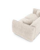 LIAM 4-Sitzer-Sofa aus cremefarbenem gewebtem Samt - 230x90x74