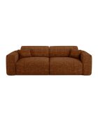 LIVA 4-Sitzer-Cabrio-Sofa aus braunem strukturiertem Samt - 240x97x73